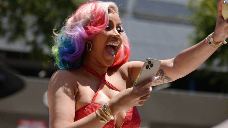 Cardi B smiling