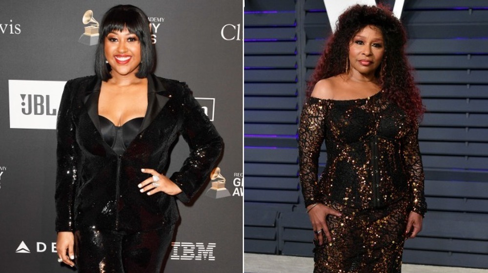 Jazmine Sullivan and Chaka Khan on red carpets