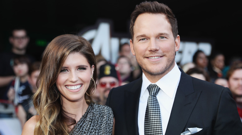 Chris Pratt and Katherine Schwarzenegger on the red carpet