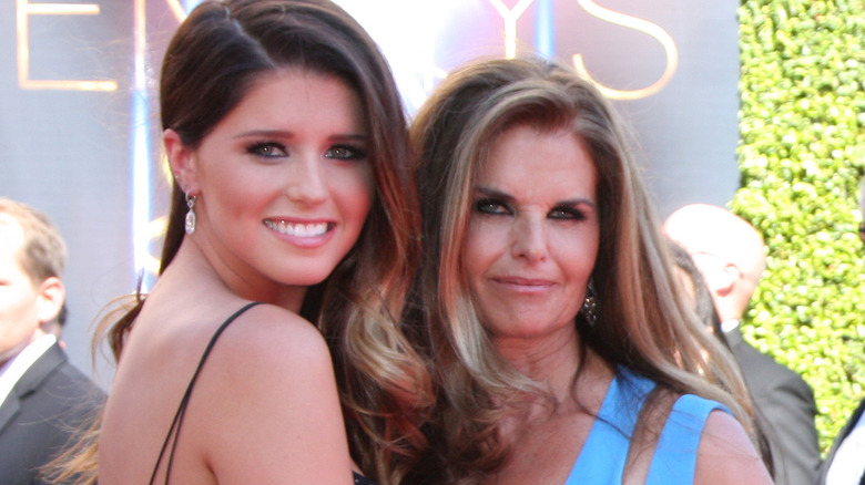 Katherine Schwarzenegger and Maria Shriver smiling