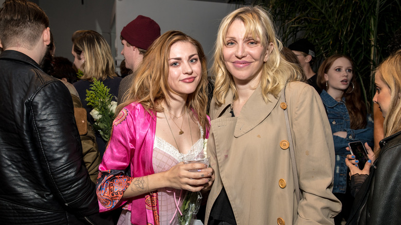 Frances Bean Cobain (L) and Courtney Love attend 'Other Peoples Children launch and store opening'