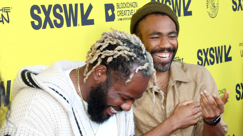 Stephen and Donald Glover laughing