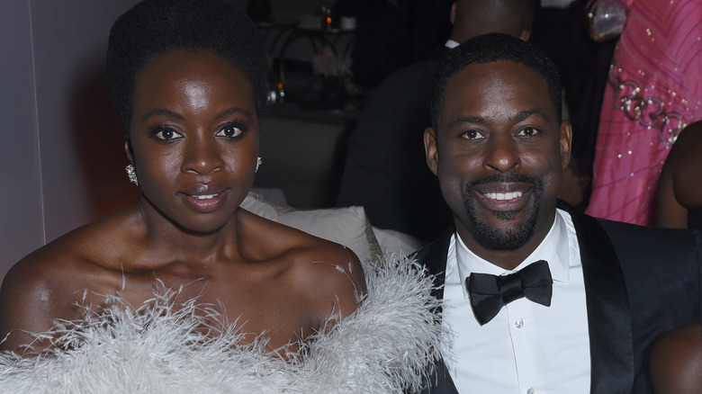 Danai Gurira and Sterling K. Brown smiling