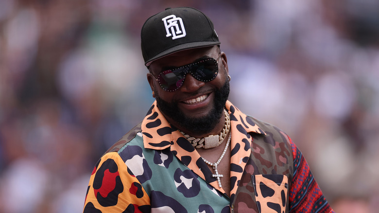 David Ortiz smiling while wearing sunglasses