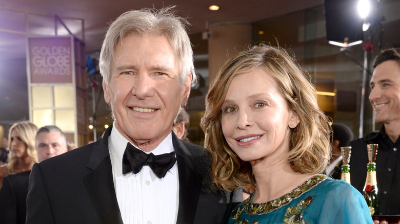 Harrison Ford and Calista Flockhart smiling