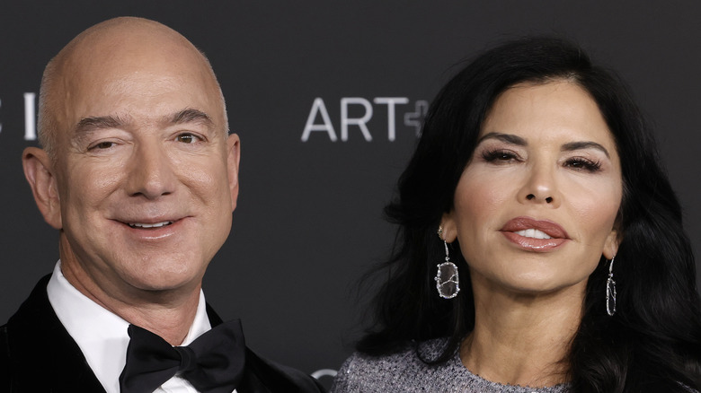 Jeff Bezos and Lauren Sanchez on the red carpet 