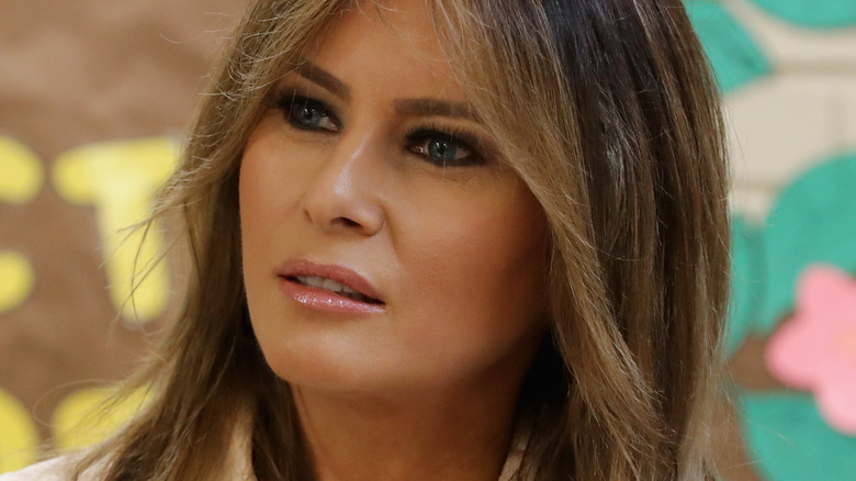 Melania Trump grimacing