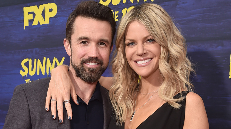 Rob McElhenny and Kaitlin Olson smiling