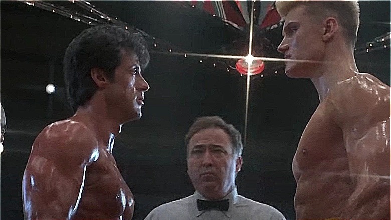 Sylvester Stallone and Dolph Lundgren Rocky