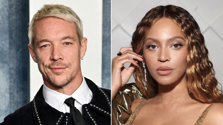 Diplo and Beyonce smiling