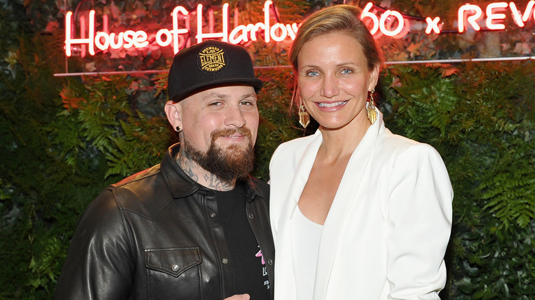 Benji Madden and Cameron Diaz smiles