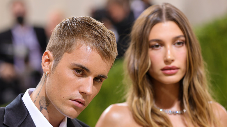 Justin and Hailey Bieber on the red carpet