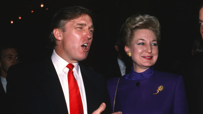 Donald Trump and Maryanne Trump Barry talking