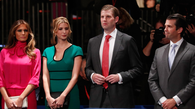 Melania Trump, Ivanka Trump, Eric Trump, and Donald Trump Jr.