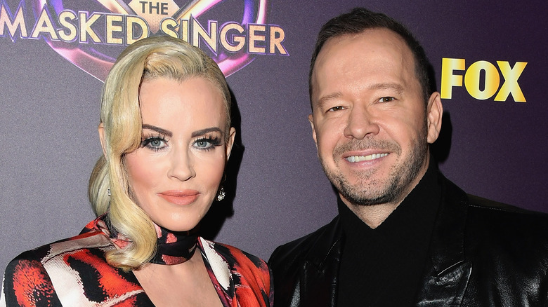 Jenny McCarthy and Donnie Wahlberg on The Masked Singer red carpet