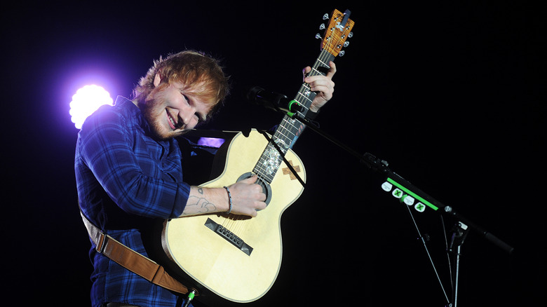 Ed Sheeran playing guitar