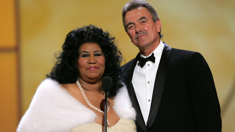 Aretha Franklin and Eric Braeden at the Emmys