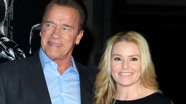 Arnold Schwarzenegger, Heather Milligan smiling