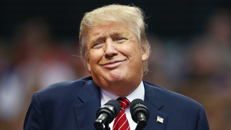 Donald Trump grimaces