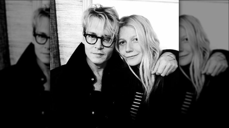 Johnny Depp and Gwyneth Paltrow posing