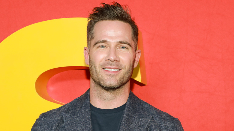 Luke Macfarlane wearing a sport jacket