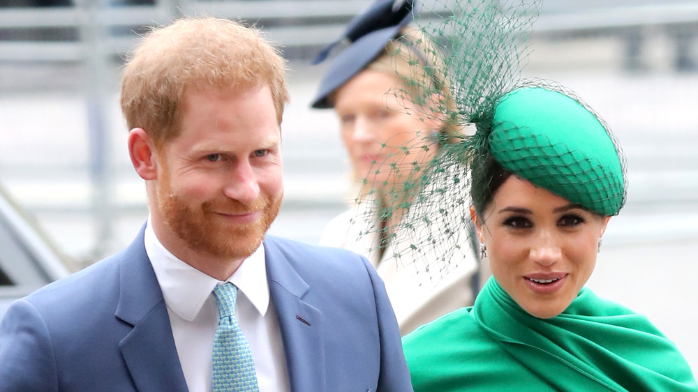 Prince Harry and Meghan Markle during a public appearance