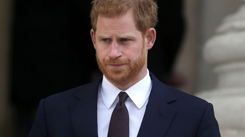 Prince Harry grimacing