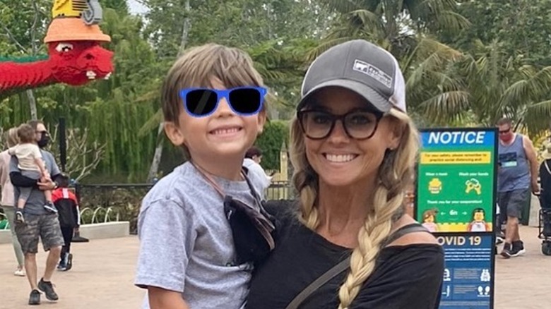 Nicole Curtis and son Harper smiling