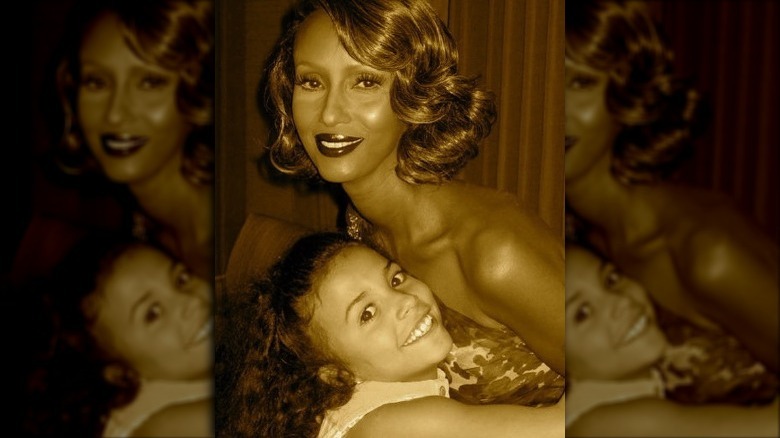 Iman with her daughter Lexi as a child