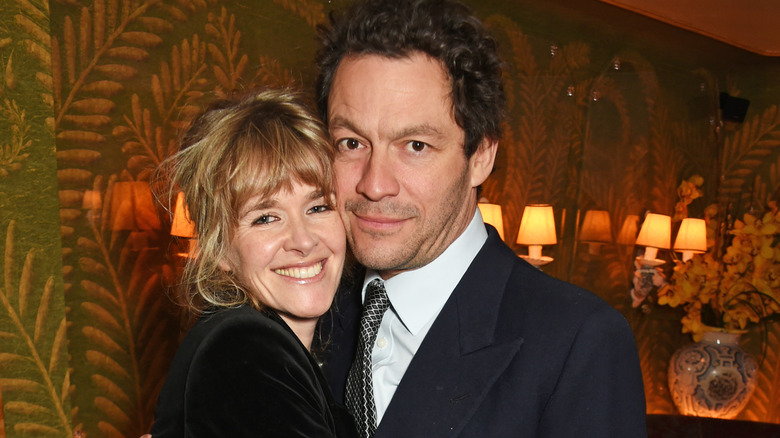 Catherine FitzGerald and Dominic West smiling