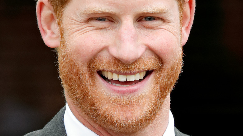 Prince Harry squinting