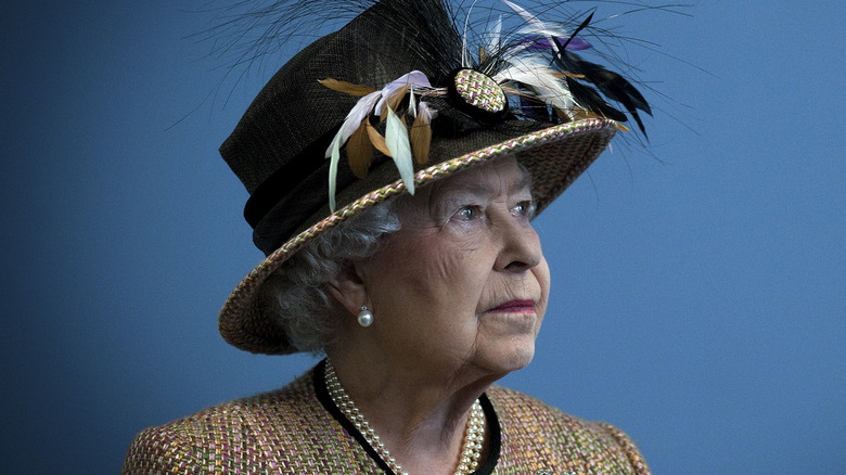 Queen Elizabeth feather hat