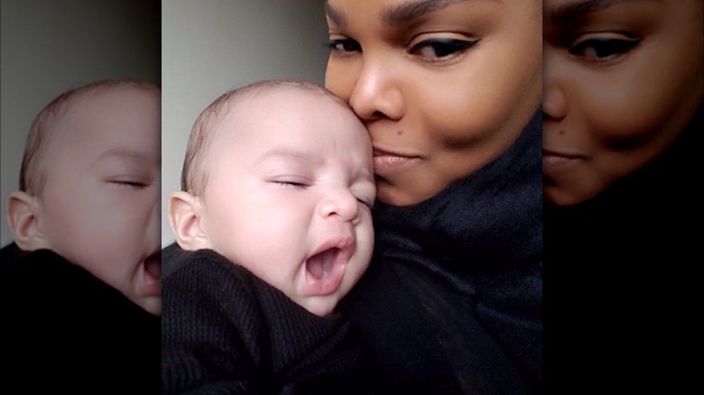 Janet Jackson and her son Eissa Al Mana