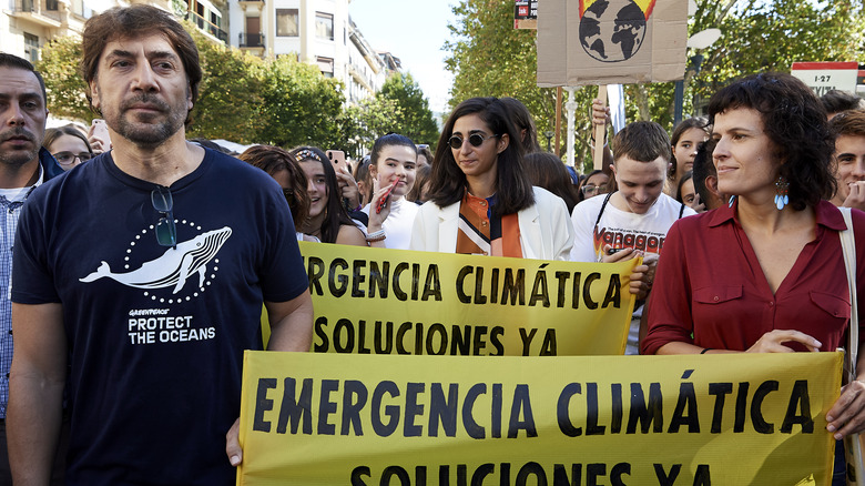 Javier Bardem in climate change protest