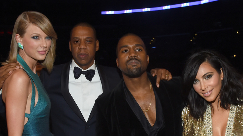 Kanye, Kim, Taylor, and Jay Z together