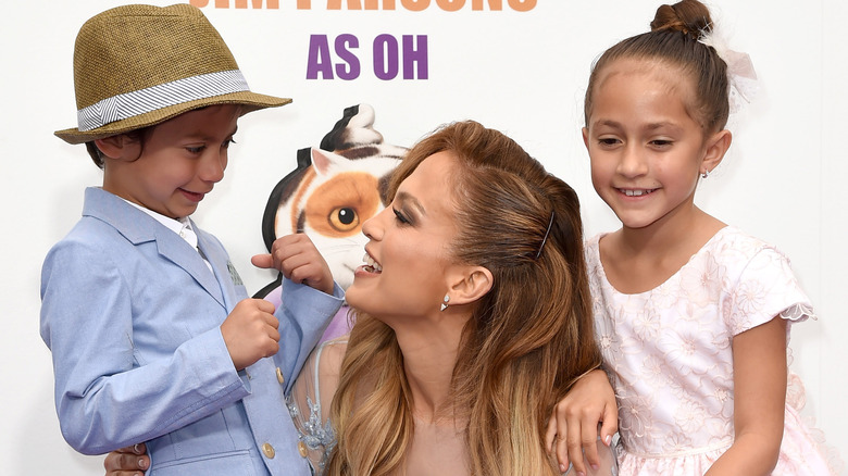 Jennifer Lopez with kids Max and Emme Muniz