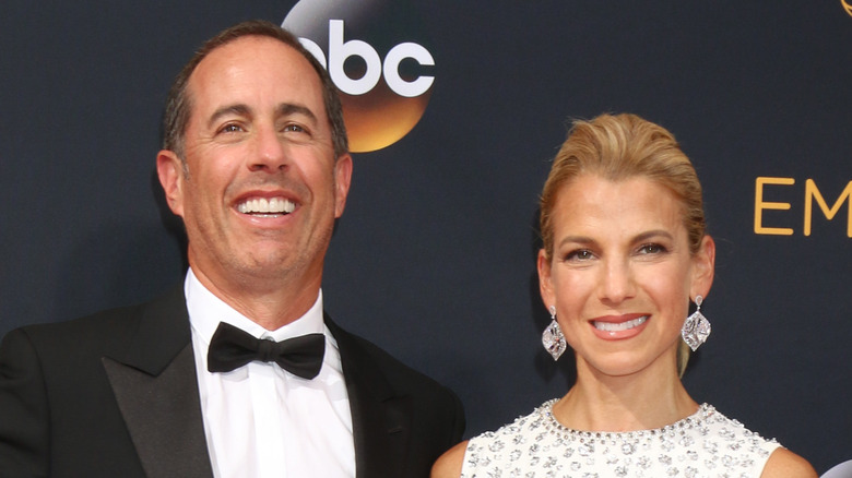 Jerry and Jessica Seinfeld at the Emmys
