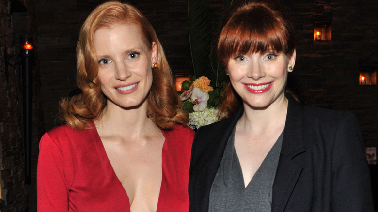 Bryce Dallas Howard and Jessica Chastain smiling