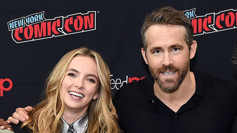 Jodie Comer and Ryan Reynolds on the red carpet