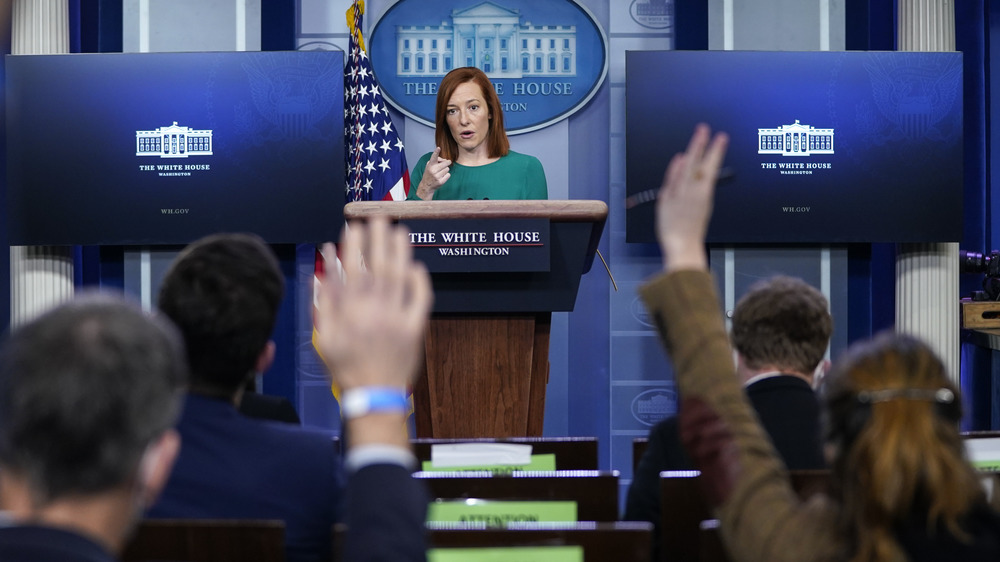 Jen Psaki at a White House press briefing