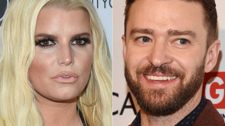 Jessica Simpson and Justin Timberlake side by side