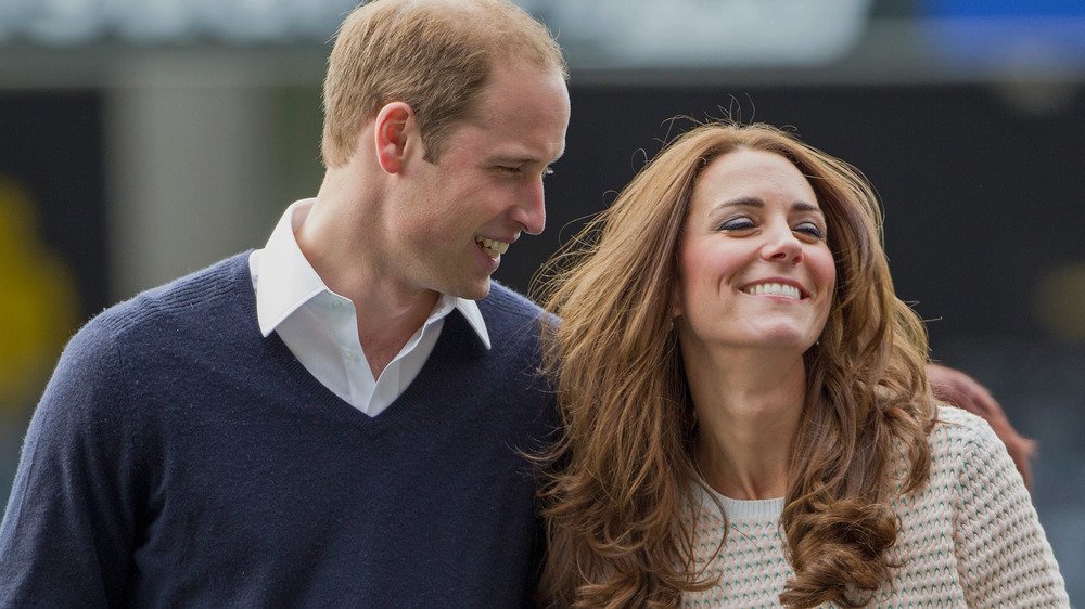 Prince William looking at Kate Middleton