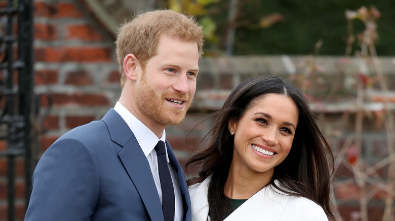 prince harry meghan markle smiling