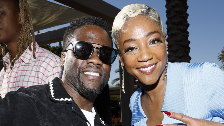 Kevin Hart and Tiffany Haddish smiling