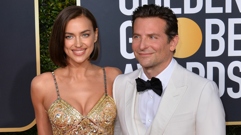 Irina Shayk and Bradley Cooper smiling