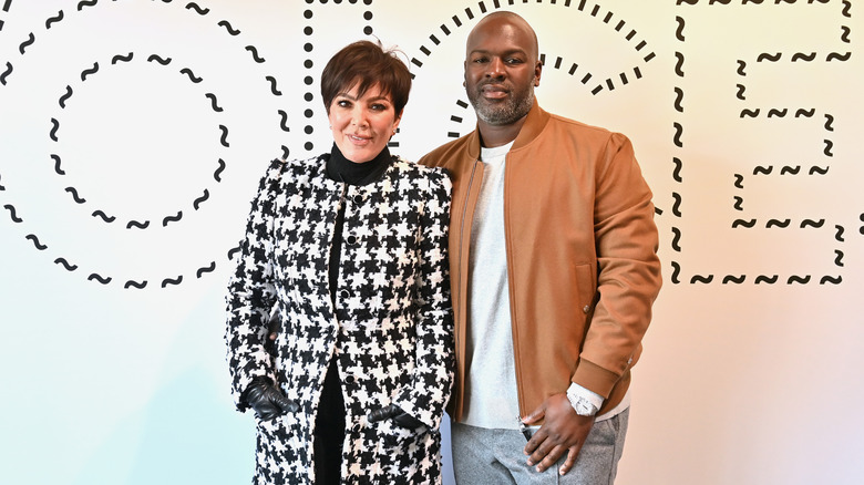 Kris Jenner and Corey Gamble smiling