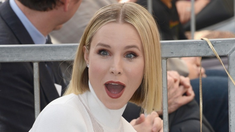 Kristen Bell open mouth shocked 