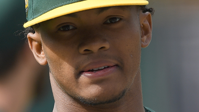 Kyler Murray in an Oakland A's uniform