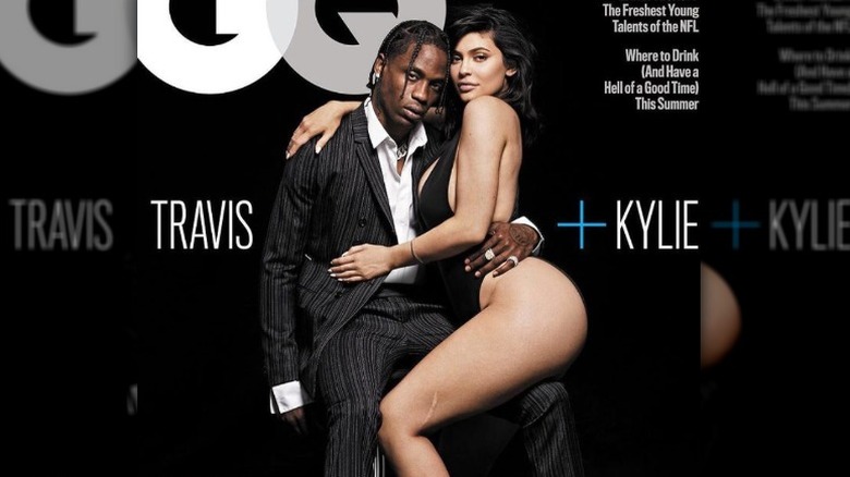 Travis Scott and Kylie Jenner on the cover of GQ