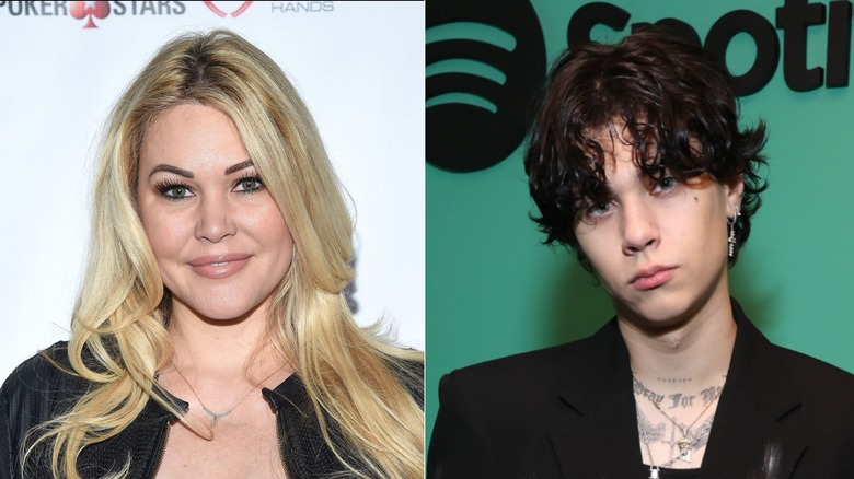 Shanna Moakler, left, and Landon Barker, right